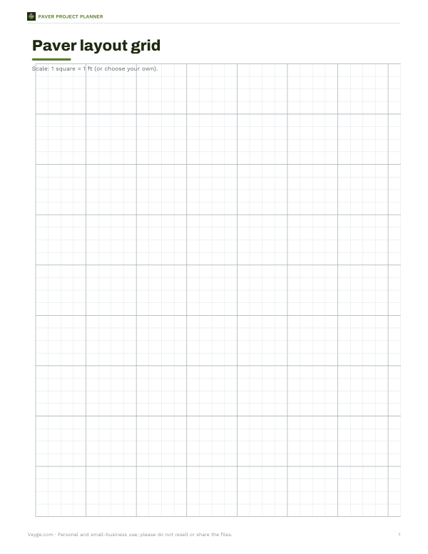 Preview of Printable Paver Layout Grid